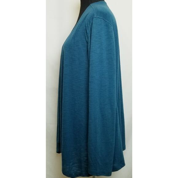 Simply Vera Vera Wang Open Front Teal Cardigan Draped Front Lightweight Size XL - Picture 2 of 7